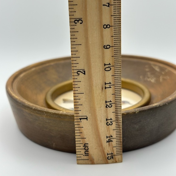 Vintage Wooden Picture Frame with Bird Illustration Round Mini Frame Victorian - Picture 8 of 8